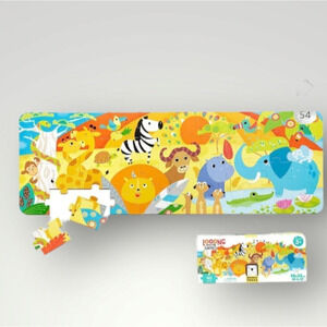 Banana Panda Long Puzzle Safari Large Jigsaw Floor Puzzle for Kids Ages
